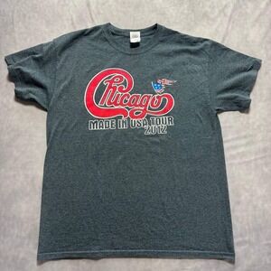 Chicago Band Made In USA Tour 2012 T-Shirt Doobie Brothers Mens Large Grey